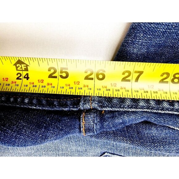 Levi's Size 9M Womens 26 Inch Inseam Demi Curve Juniors Blue Denim logo Jeans - Picture 7 of 12